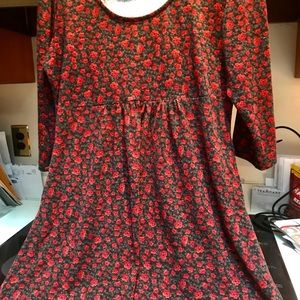 Red and black tunic